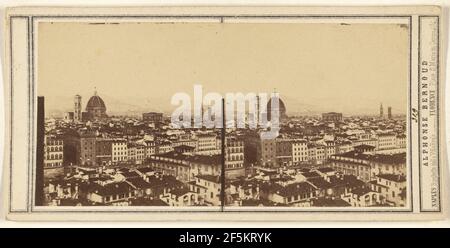 Firenze, vista generale. Alphonse Bernoud (italiano, 1820 - 1889) Foto Stock