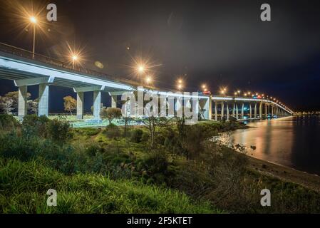 Ponte Tasman sul fiume Derwent, Hobart Foto Stock