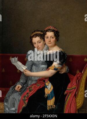 Ritratto delle Sorelle Zénaïde e Charlotte Bonaparte. Jacques-Louis David (francese, 1748 - 1825) Foto Stock