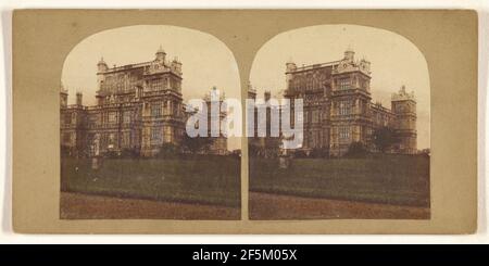 Wollaton Hall, vicino a Nottingham. La sede del Signore di destra, onorevole Middleton. Progettato dal celebre Giovanni di Padova..1580.. William Woodward (inglese, attivo Nottingham, Inghilterra 1850 - 1860) Foto Stock