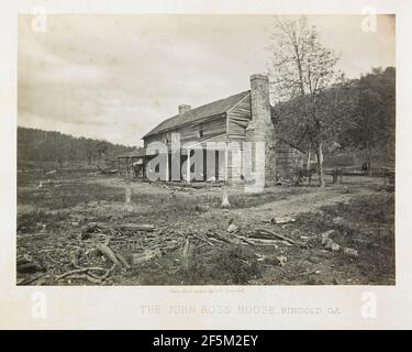 La John Ross House, Ringold, Georgia. George N. Barnard (americano, 1819 - 1902) Foto Stock