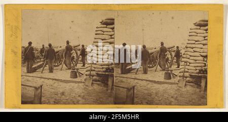 Swamp Angel Battery vicino a Charleston, S.C. Attribuito a George N. Barnard (americano, 1819 - 1902) Foto Stock