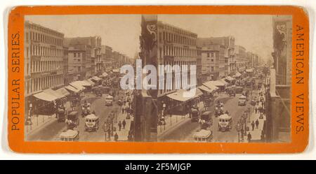 Broadway, dal decor. Houston St. Guardando verso nord.. Attribuito a Peter F. Weil (americano, attivo New York, New York 1860 - 1870) Foto Stock