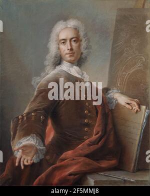 Autoritratto. Charles-Antoine Coypel (francese, 1694 - 1752) Foto Stock