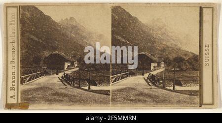 Oberland Bernois. Route de Grindelwald a Lauterbrunnen.. Adolphe Braun (Francese, 1812 - 1877) Foto Stock