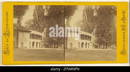 Ferme de Trianon, Versailles./costruita per ordine di Maria Antonietta a Versailles. N.B. Foto Stock