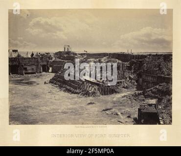 Vista interna di Fort Sumpter. George N. Barnard (americano, 1819 - 1902) Foto Stock