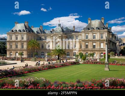 Palazzo del Lussemburgo nel Jardin du Luxembourg Foto Stock