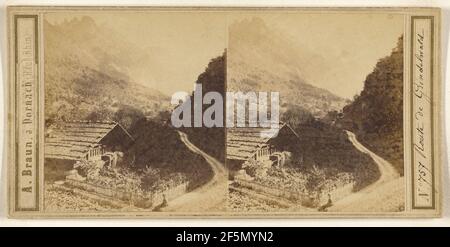 Route de Grindelwald.. Adolphe Braun (Francese, 1812 - 1877) Foto Stock