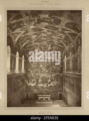 Roma - Palais du Vatican, Chapelle Sixtine - Michel-Ange. Adolphe Braun (Francese, 1812 - 1877) Foto Stock