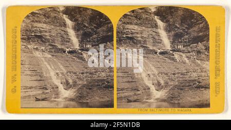 Cascate di Hector e Cascades, Lago Seneca. G.W. Robinson (americano, attivo 1870 anni) Foto Stock