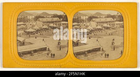 Vue Instantanee di Parigi. Foire au pain d'epices. Place du Trone. E. Lamy (francese, attivo dal 1860 al 1870) Foto Stock