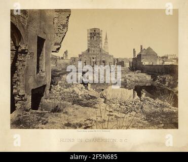 Rovine di Charleston, Carolina del Sud. George N. Barnard (americano, 1819 - 1902) Foto Stock