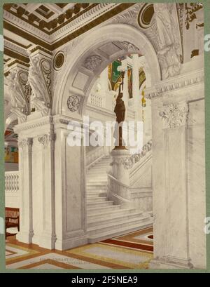 Biblioteca del Congresso North Staircase Central Stair Hall. Detroit Photographic Co. (Americano, attivo circa 1910) Foto Stock