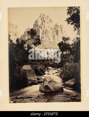 Eagle Crag, Rio Virgen, Utah. John K. Hillers (americano, 1843 - 1925) Foto Stock