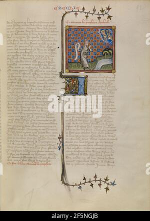 La visione di Ezechiele del Tetramorfo. Master of Jean de Mandeville (francese, attivo 1350 - 1370) Foto Stock