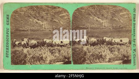 Mormon Emigrant Train, Echo Canyon. Utah. Charles William carter (americano, 1832 - 1918) Foto Stock