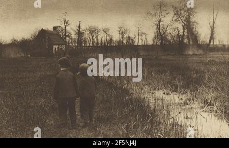 Un Toad nel percorso: Primavera precoce a Norfolk. Peter Henry Emerson (britannico, nato Cuba, 1856 - 1936) Foto Stock