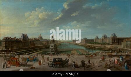 Una vista di Parigi dal Pont Neuf. Jean-Baptiste Raguenet (francese, 1715 - 1793) Foto Stock