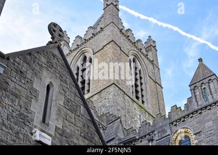 Torre del castello di Dublino in Irlanda Foto Stock