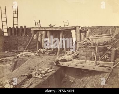 Angolo di North Taku Fort a cui i francesi entrarono. Felice Beato (italiano, nato Italia, 1832 - 1909) Foto Stock