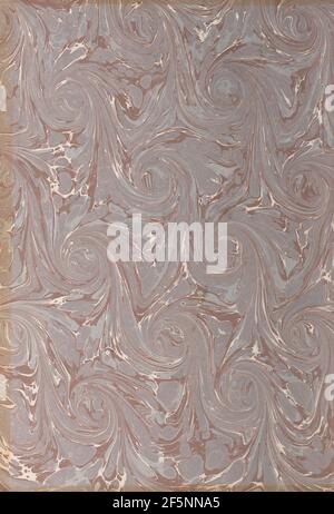 Flyleaf di carta marmorizzata. Sconosciuto Foto Stock