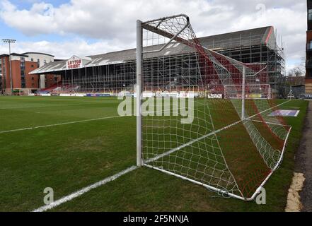 Londra, Regno Unito. 26 Marzo 2021. LONDRA, REGNO UNITO. 27 MARZO: Vista generale del Matchroom Stadium di Londra prima della partita Sky Bet League 2 tra Leyton Orient e Oldham Athletic al Matchroom Stadium di Londra sabato 27 Marzo 2021. (Credit: Eddie Garvey | MI News) Credit: MI News & Sport /Alamy Live News Foto Stock