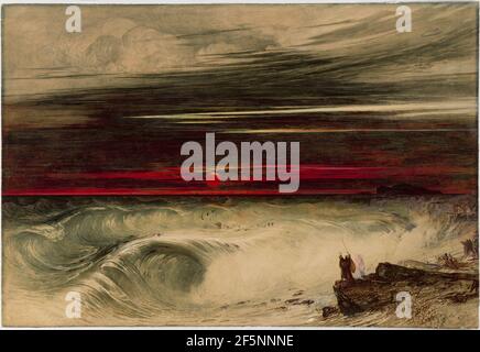 La distruzione dell'Ostia del Faraone. John Martin (Inglese, 1789 - 1854) Foto Stock