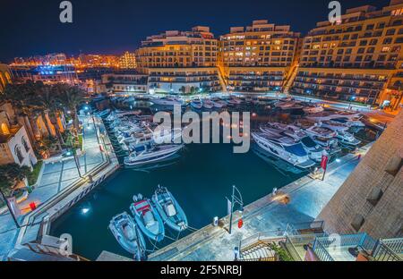 Hilton Hotel, St. Julians Malta Foto Stock