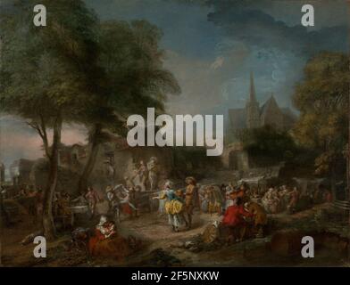 La danza di campagna. Gabriel Jacques de Saint-Aubin (francese, 1724 - 1780) Foto Stock