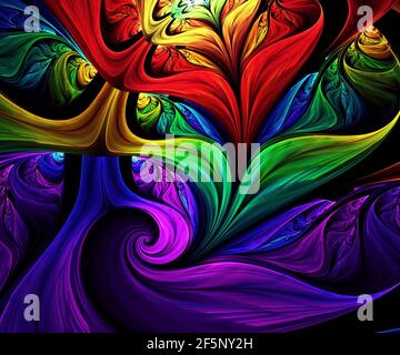 Generata da Computer grafica frattale per arte creativa,design e intrattenimento Foto Stock
