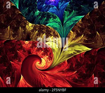 Generata da Computer grafica frattale per arte creativa,design e intrattenimento Foto Stock