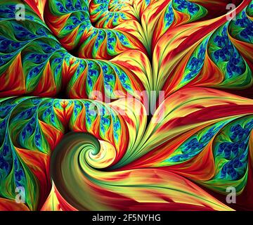 Generata da Computer grafica frattale per arte creativa,design e intrattenimento Foto Stock