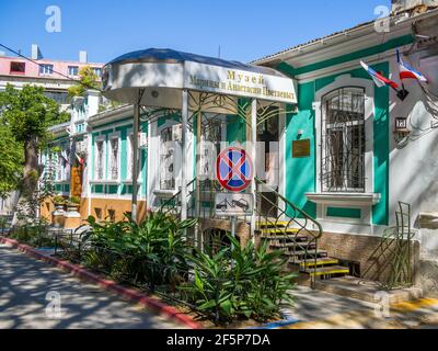 Feodosiya, Crimea - 15 settembre 2020: La costruzione del Museo di Marina e Anastasia Tsvetaev, la città di Feodosia, Crimea Foto Stock