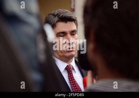 Zoran Milanovic a Zagabria, Croazia Foto Stock