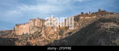 Vista panoramica del ponte di Ronda, Andalusia Spagna Foto Stock