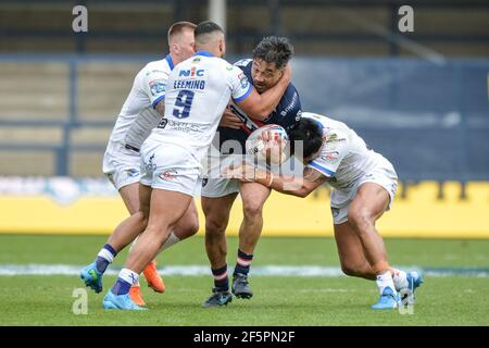 Leeds, England - 27 Marzo 2021 - Wakefield Trinity's Tinirau Arona in azione durante il Rugby League Betfred Super League Round 1 Wakefield Trinity vs Leeds Rhinos allo Emerald Headingley Stadium, Leeds, UK Dean Williams/Alamy Live News Foto Stock