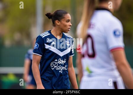 Estelle Cascarino del FC Girondins de Bordeaux durante la partita di calcio femminile D1 Arkema tra FC Fleury 91 e Girondins de Bordeaux il 27 marzo 2021 allo stadio Walter Felder di Fleury Merogis, Francia - Foto Melanie Laurent / A2M Sport Consulting / DPPI Foto Stock