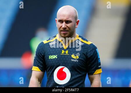 Coventry, West Midlands, Regno Unito. 27 marzo 2021; Ricoh Arena, Coventry, West Midlands, Inghilterra; Inglese Premiership Rugby, Wasps contro gli squali di vendita; Dan Robson di Wasps Credit: Action Plus Sports Images/Alamy Live News Foto Stock