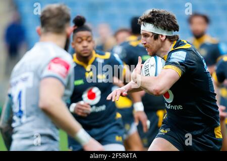 Coventry, West Midlands, Regno Unito. 27 marzo 2021; Ricoh Arena, Coventry, West Midlands, Inghilterra; Inglese Premiership Rugby, Wasps contro gli squali di vendita; Michael le Bourgeois di Wasps Credit: Action Plus Sports Images/Alamy Live News Foto Stock