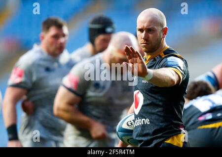 Coventry, West Midlands, Regno Unito. 27 marzo 2021; Ricoh Arena, Coventry, West Midlands, Inghilterra; Inglese Premiership Rugby, Wasps contro gli squali di vendita; Dan Robson di Wasps Credit: Action Plus Sports Images/Alamy Live News Foto Stock