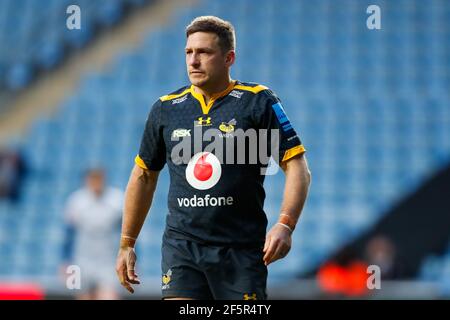 Coventry, West Midlands, Regno Unito. 27 marzo 2021; Ricoh Arena, Coventry, West Midlands, Inghilterra; Inglese Premiership Rugby, Wasps contro gli squali di vendita; Jimmy Gopperth di Wasps Credit: Action Plus Sports Images/Alamy Live News Foto Stock