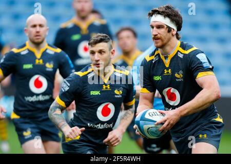 Coventry, West Midlands, Regno Unito. 27 marzo 2021; Ricoh Arena, Coventry, West Midlands, Inghilterra; Inglese Premiership Rugby, Wasps contro gli squali di vendita; Michael le Bourgeois di Wasps Credit: Action Plus Sports Images/Alamy Live News Foto Stock