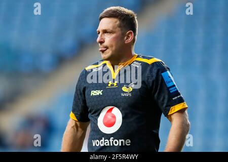 Coventry, West Midlands, Regno Unito. 27 marzo 2021; Ricoh Arena, Coventry, West Midlands, Inghilterra; Inglese Premiership Rugby, Wasps contro gli squali di vendita; Jimmy Gopperth di Wasps Credit: Action Plus Sports Images/Alamy Live News Foto Stock