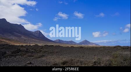 Montagne nel sud di Fuerteventura vicino a Cofete Foto Stock