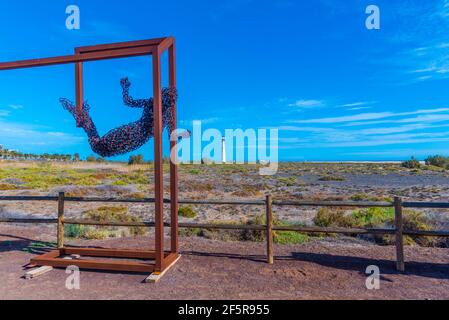 Scultura artistica a Morro Jable Promenade, Fuerteventura, isole Canarie, Spagna. Foto Stock