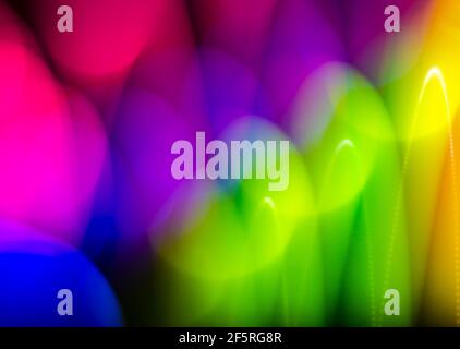 Sfondo colorato lucido. Pittura leggera con palle. Riassunto Foto Stock