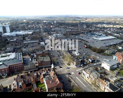 Brentwood Essex UK High Street veduta aerea della città Foto Stock