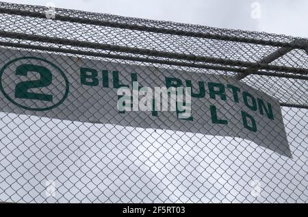 Burbank, California, USA 25 marzo 2021 UNA visione generale dell'atmosfera del padre del regista Tim Burton Bill Burton Field a George Izay Park il 25 marzo 2021 a Burbank, California, USA. Foto di Barry King/Alamy Stock foto Foto Stock