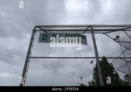 Burbank, California, USA 25 marzo 2021 UNA visione generale dell'atmosfera del padre del regista Tim Burton Bill Burton Field a George Izay Park il 25 marzo 2021 a Burbank, California, USA. Foto di Barry King/Alamy Stock foto Foto Stock